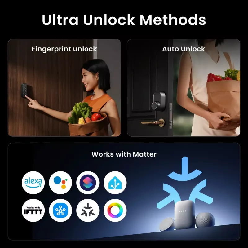 Smart Lock SwitchBot W5600000 met externe toegang en beveiligingsfuncties