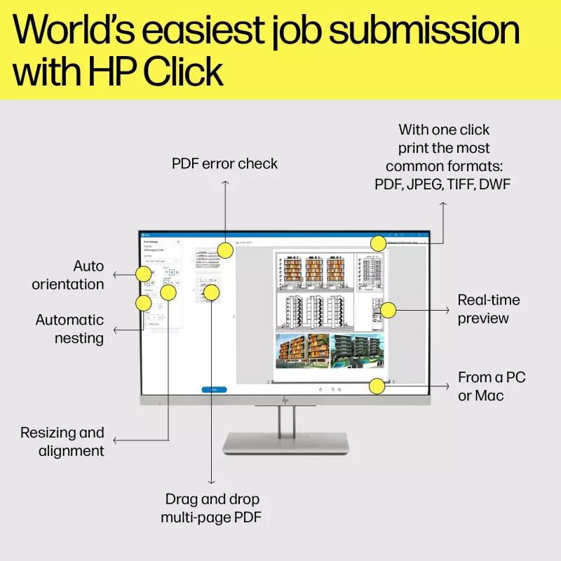 HP Designjet T1600dr 36-inch PostScript-printer