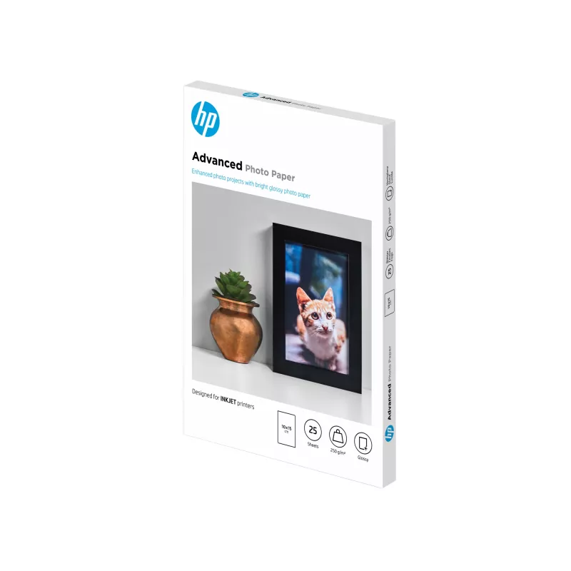 HP Advanced Photo Paper Glossy 250 g/m2 10 x 15 cm (101 x 152 mm) 25 vel