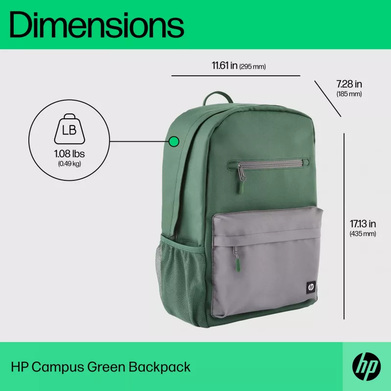 Lifestyle-rugzak HP Campus groen Backpack groen grijs polyester