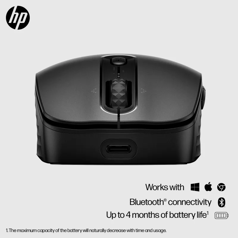 HP 695 oplaadbare draadloze muis, dubbelhandig, Bluetooth, 4000 DPI, zwart