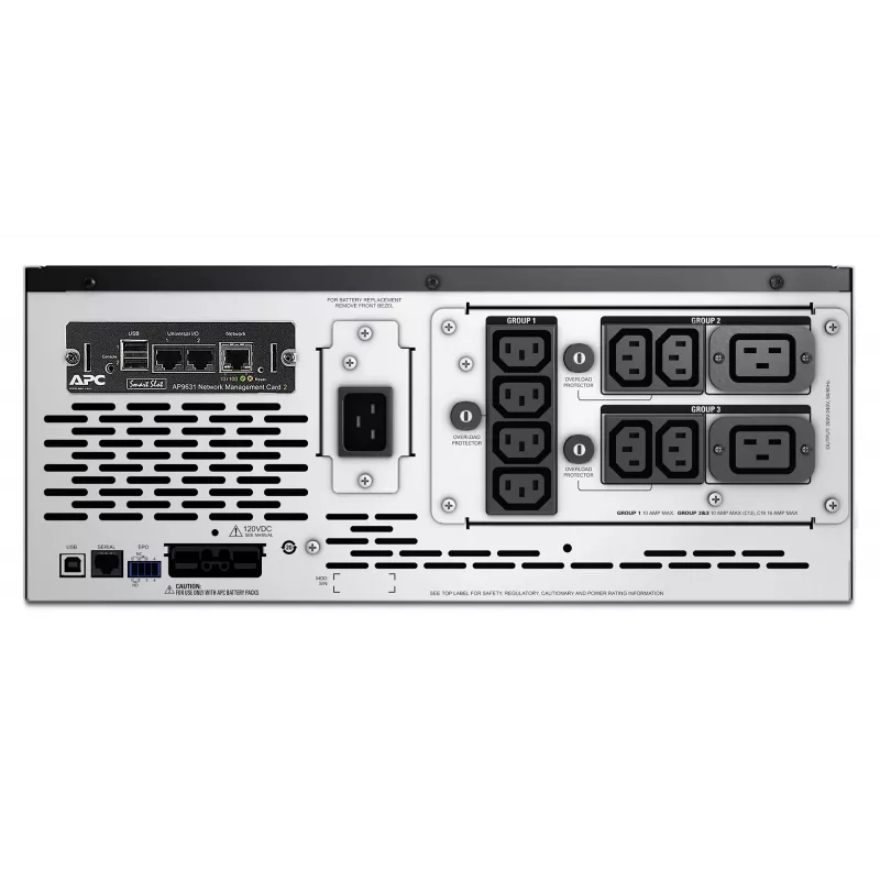 APC Smart-UPS X SMX3000HVNC - 3000VA, 8x C13 + 2x C19 stopcontact, USB, uitbreidbare looptijd, korte bouwdiepte, NMC