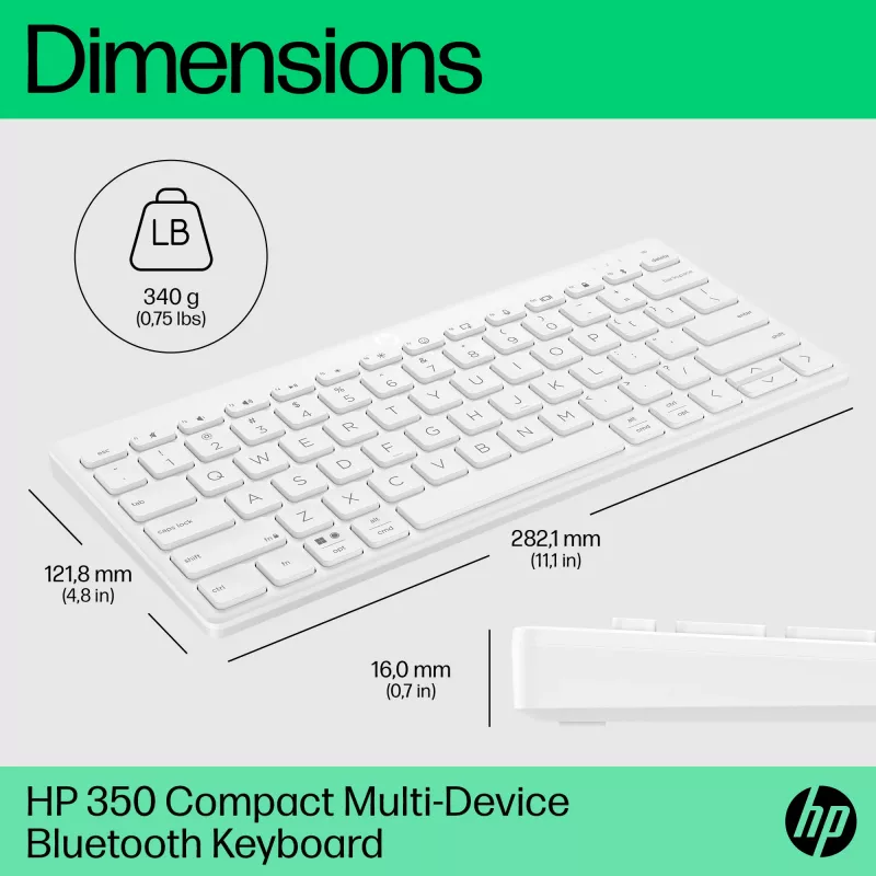 HP 350 compacte multi-device bluetooth-toetsenbord