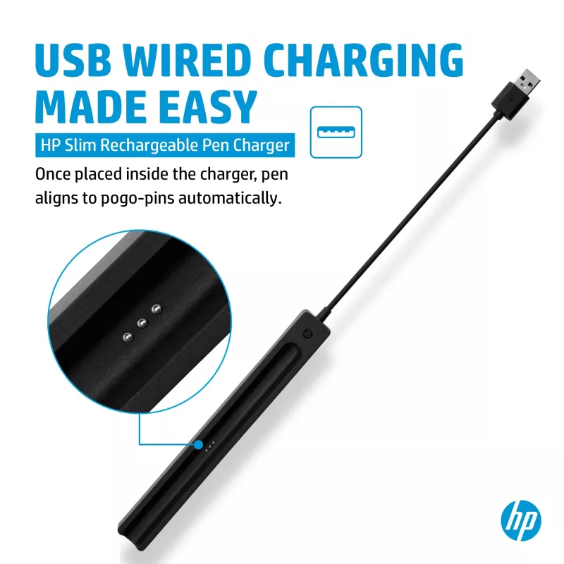 HP oplader voor oplaadbare Slim Pen (4X491AA), USB-A