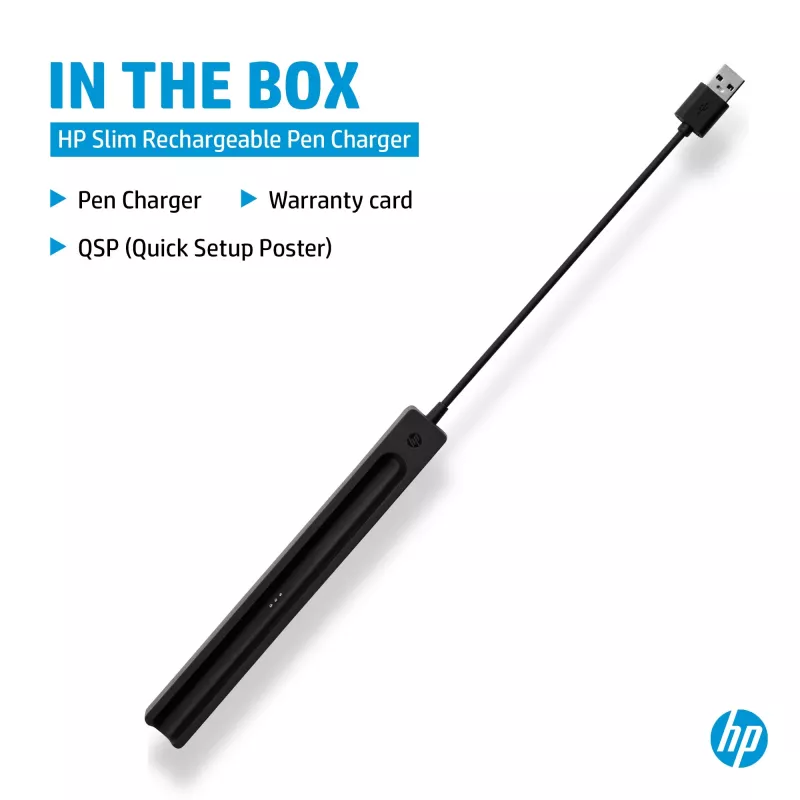HP oplader voor oplaadbare Slim Pen (4X491AA), USB-A