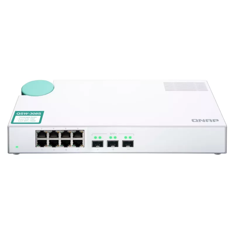 QNAP QSW-308S netwerkswitch unmanaged Gigabit Ethernet (10/100/1000) wit