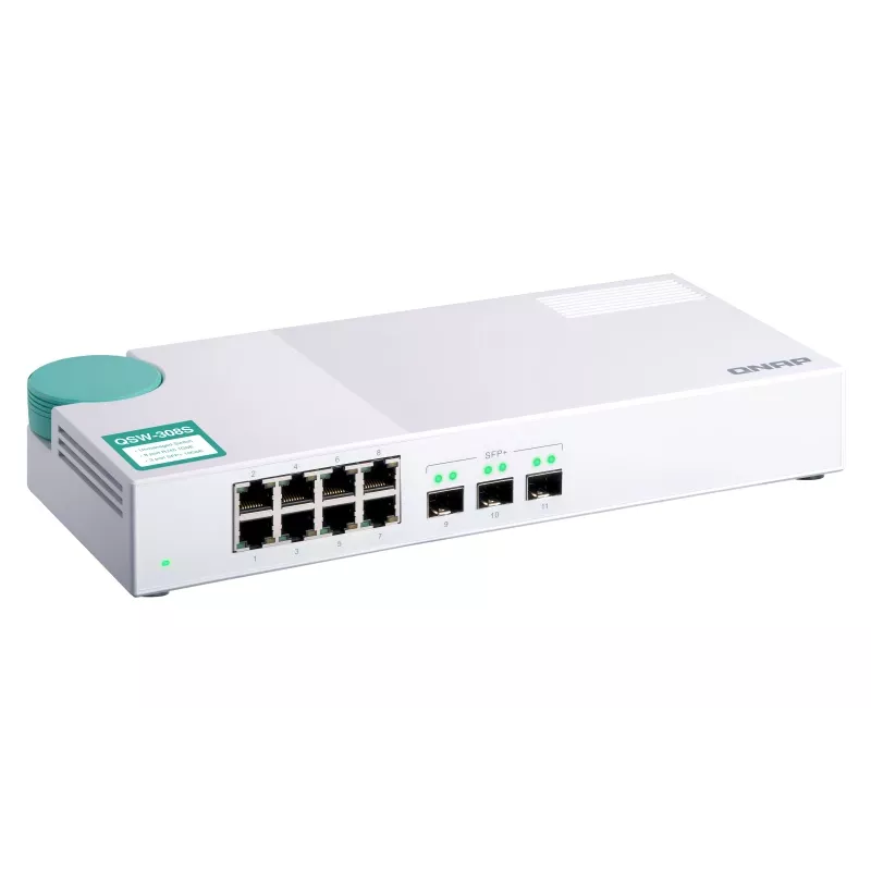 QNAP QSW-308S netwerkswitch unmanaged Gigabit Ethernet (10/100/1000) wit