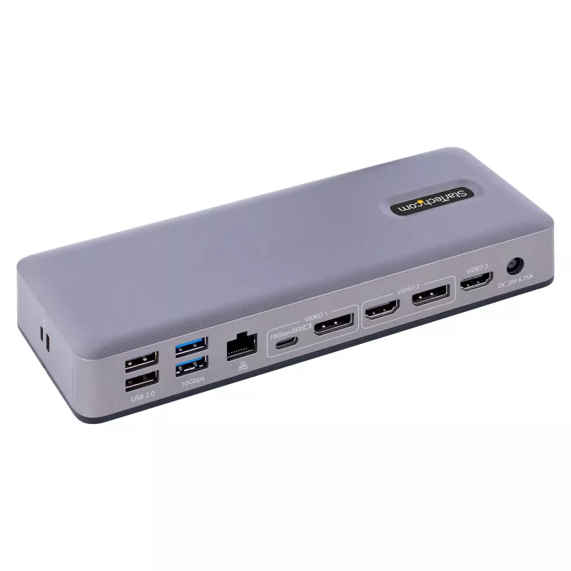 StarTech.com DK31C3MNCRUE laptop-dock/port-replicator bedraad USB 3.2 Gen 2 (3.1 Gen 2) Type-C