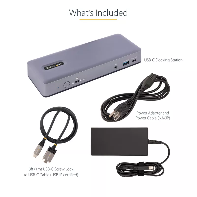 StarTech.com DK31C3MNCRUE laptop-dock/port-replicator bedraad USB 3.2 Gen 2 (3.1 Gen 2) Type-C