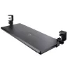 StarTech.com toetsenbordlade onder tafel, vastklembare ergonomische toetsenbordhouder, tot 12 kg, uitschuifbare toetsenbord- en muislade met C-klemmen, in hoogte verstelbare toetsenbordlade (100/120/140 mm)