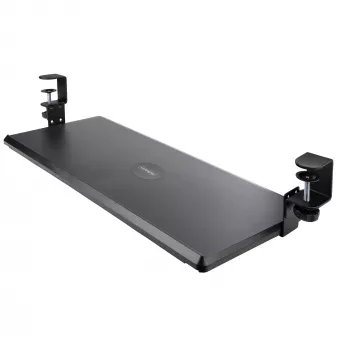 StarTech.com toetsenbordlade onder tafel, vastklembare ergonomische toetsenbordhouder, tot 12 kg, uitschuifbare toetsenbord- en muislade met C-klemmen, in hoogte verstelbare toetsenbordlade (100/120/140 mm)