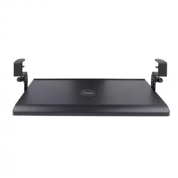 StarTech.com toetsenbordlade onder tafel, vastklembare ergonomische toetsenbordhouder, tot 12 kg, uitschuifbare toetsenbord- en muislade met C-klemmen, in hoogte verstelbare toetsenbordlade (100/120/140 mm)