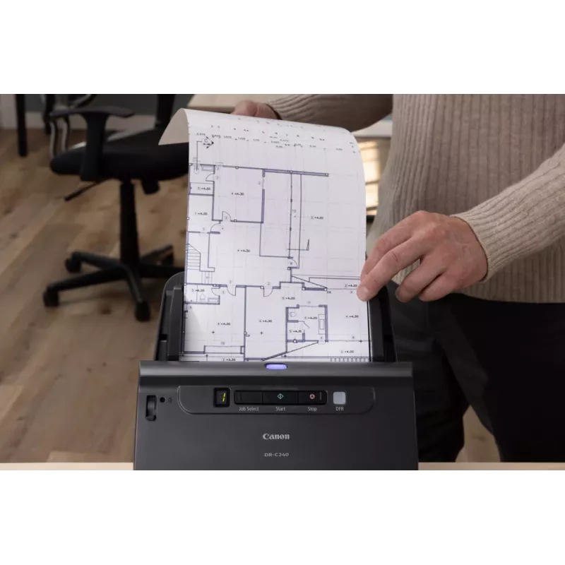 Canon imageFORMULA DR-C240 duplex desktop-documentscanner, 216 x 3000 mm, 600 x 600 DPI, 24 bit, 24 bit, 45 ppm, 30 ppm