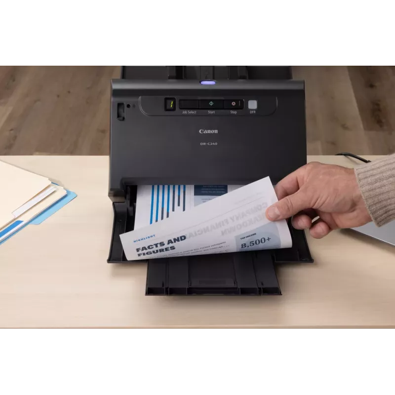Canon imageFORMULA DR-C240 duplex desktop-documentscanner, 216 x 3000 mm, 600 x 600 DPI, 24 bit, 24 bit, 45 ppm, 30 ppm