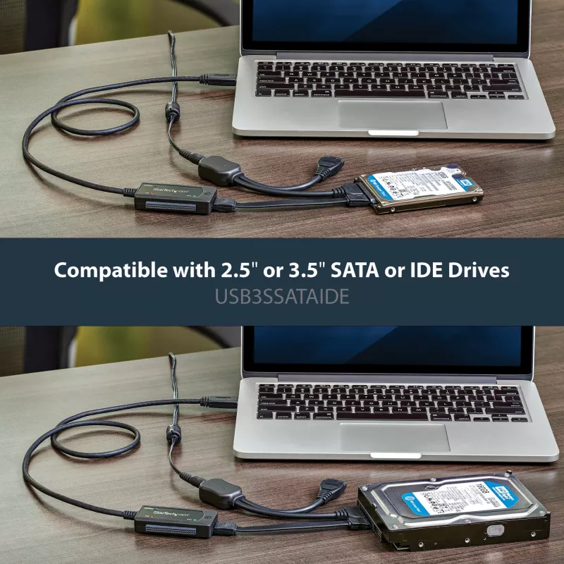 StarTech.com SATA-naar-USB-kabel – USB 3.1 (10 Gbit/s) – UASP, zwart, activiteit, werking, CE, FCC, ASMedia – ASM1351, 12 V, 0 – 60 °C