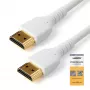 StarTech.com 3ft (1m) slanke HDMI 2.0-kabel, flexibele premium-gecertificeerde HDMI-kabel met Ethernet, UHD 4K 60Hz HDR10, robuust aramidgeweven ontwerp met TPE-mantel, wit