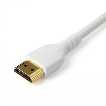 StarTech.com 3ft (1m) slanke HDMI 2.0-kabel, flexibele premium-gecertificeerde HDMI-kabel met Ethernet, UHD 4K 60Hz HDR10, robuust aramidgeweven ontwerp met TPE-mantel, wit