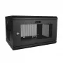 StarTech.com 2-paals 6HE wandmontage-netwerkkast met 1HE legbord, 19 inch wandgemonteerd serverrack voor data-/netwerk-/AV-/elektronica-/computerapparatuur, kleine geventileerde rackbehuizing