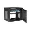 StarTech.com 2-paals 9U wandmontage-netwerkkast met 1U-legbord, 19 inch wandgemonteerd serverrack voor data-/netwerk-/AV-/elektronica-/computerapparatuur, kleine geventileerde rackbehuizing