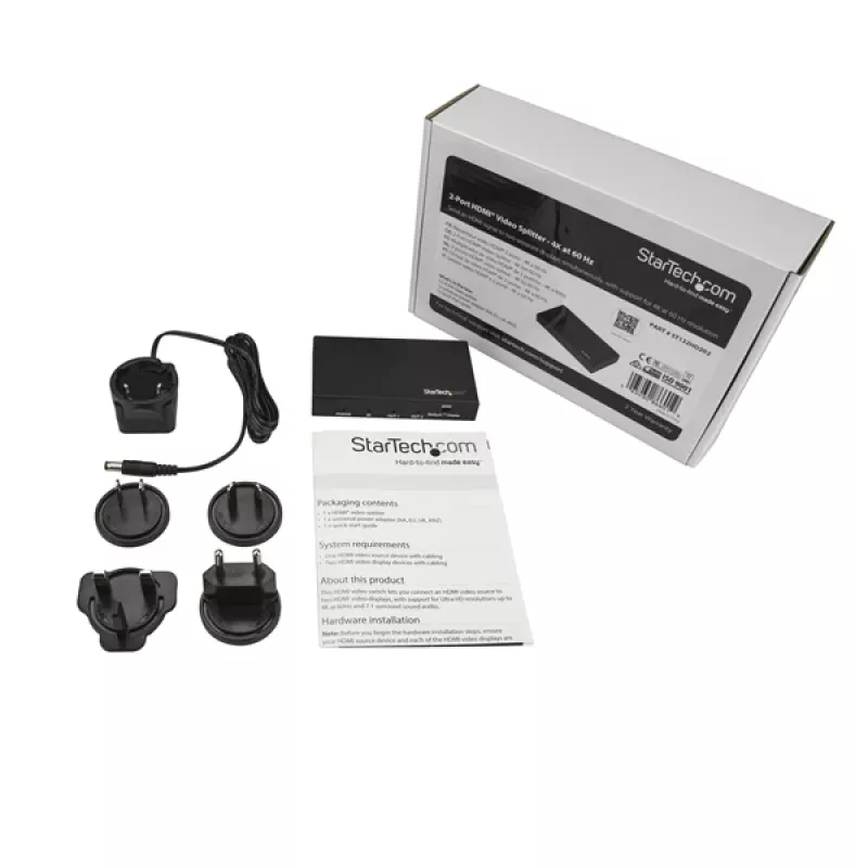 StarTech.com 2-poorts HDMI-splitter met HDR – 4K 60 Hz