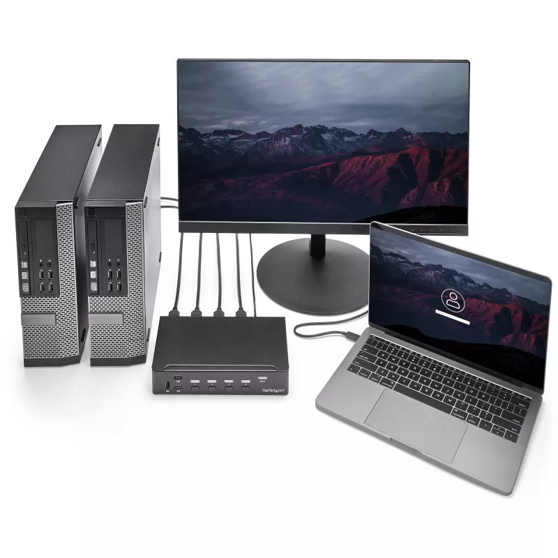 StarTech.com 4-poorts HDMI KVM-switch - USB 3.0 - 1080p, 1920 x 1080 pixels, rackmontage, zwart