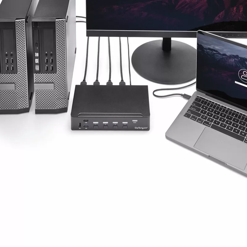 StarTech.com 4-poorts HDMI KVM-switch - USB 3.0 - 1080p, 1920 x 1080 pixels, rackmontage, zwart