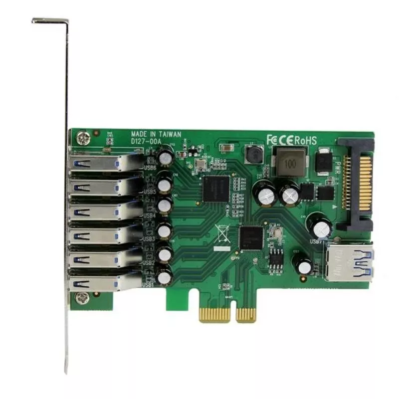 StarTech.com 7-poorts PCI Express USB 3.0-kaart – standaard- en low-profile-ontwerp
