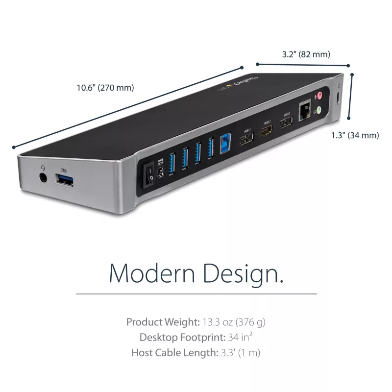 StarTech.com triple-monitor USB 3.0-dockingstation - 1x HDMI - 2x DisplayPort