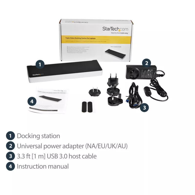 StarTech.com triple-monitor USB 3.0-dockingstation - 1x HDMI - 2x DisplayPort