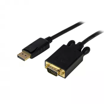 StarTech.com 1,8 m DisplayPort-naar-VGA-kabel – actieve DisplayPort-naar-VGA-adapterkabel – 1080p-video – DP-naar-VGA-monitorkabel – DP 1.2-naar-VGA-converter – vergrendelbare DP-stekker