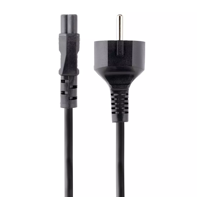 StarTech.com 3m laptop-netkabel, EU Schuko naar C5, 2,5A 250V, 18AWG, notebook-/laptop-vervangingsnetkabel, voedingskabel, laptop-oplaadkabel, klaverblad-/Mickey Mouse-netkabel