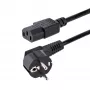 StarTech.com 3m (10ft) computernetkabel, 18AWG, EU Schuko naar C13 netkabel, 250V 10A, zwarte vervangende AC-kabel, TV-/monitornetkabel, Schuko CEE 7/7 naar IEC 60320 C13 netkabel - pc-voedingskabel
