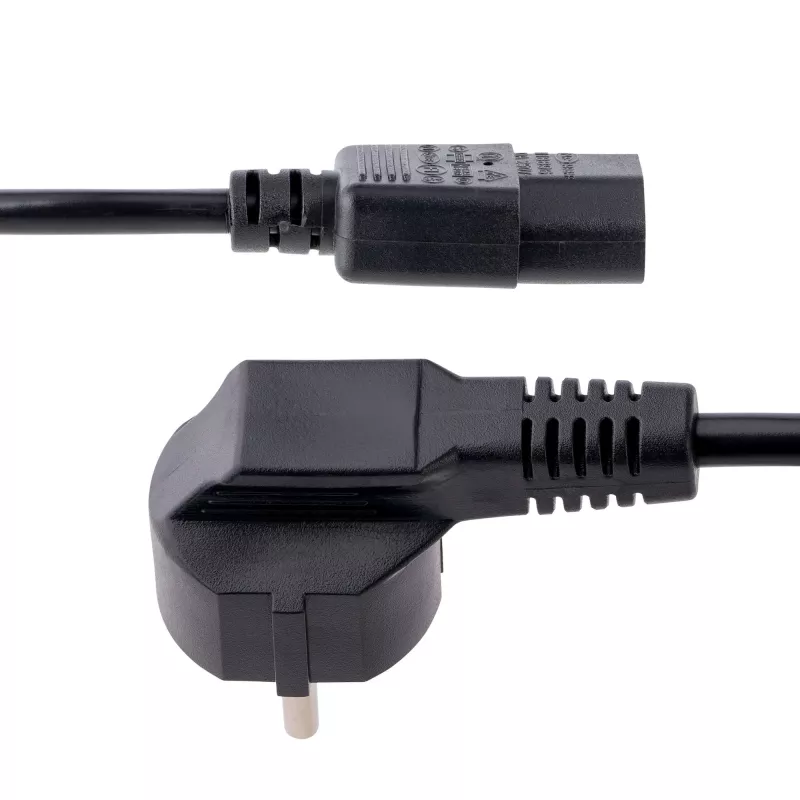 StarTech.com 3m (10ft) computernetkabel, 18AWG, EU Schuko naar C13 netkabel, 250V 10A, zwarte vervangende AC-kabel, TV-/monitornetkabel, Schuko CEE 7/7 naar IEC 60320 C13 netkabel - pc-voedingskabel