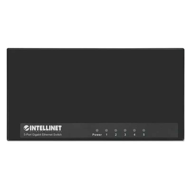 Intellinet 5-poorts Gigabit Ethernet switch desktopformaat, kunststof, IEEE 802.3az (Energy Efficient Ethernet), zwart
