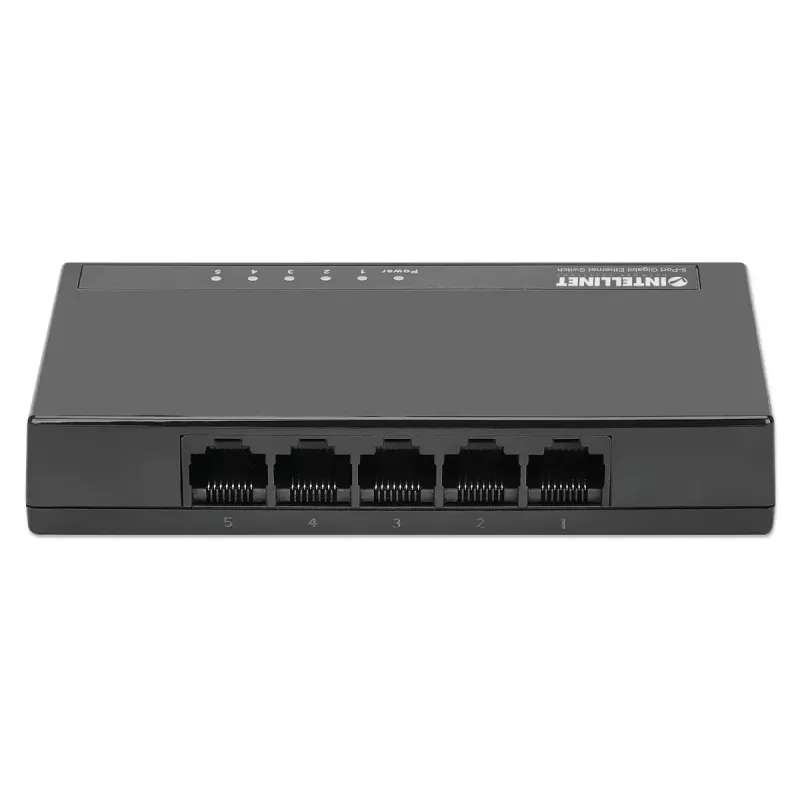 Intellinet 5-poorts Gigabit Ethernet switch desktopformaat, kunststof, IEEE 802.3az (Energy Efficient Ethernet), zwart