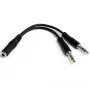 StarTech.com 3,5-mm-4-posities-naar-2x-3-posities-3,5-mm-headset-splitter-adapter – bus/stekker