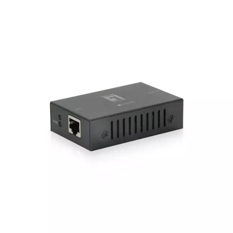 LevelOne POR-0101 PoE+-repeater, 2x Fast Ethernet, 10Base-T/100Base-TX, tot 100 m, grijs