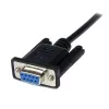 StarTech.com 2m zwarte DB9 RS232 seriële nullmodemkabel F/M, zwart, 2 m, DB-9, DB-9, stekker, bus