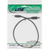 USB 2.0 kabel type A stekker / B stekker zwart 0,3m InLine 34503X