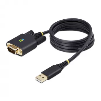 StarTech.com 3ft (1m) USB-naar-serieel adapterkabel, COM-behoud, verwisselbare schroeven/moeren, USB-A naar DB9 RS232, FTDI IC, ESD-bescherming, Windows/macOS/Linux