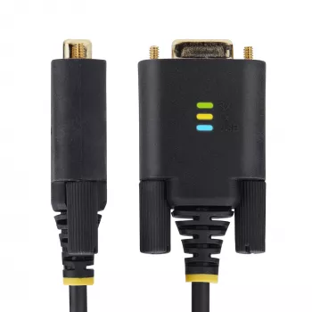 StarTech.com 3ft (1m) USB-naar-serieel adapterkabel, COM-behoud, verwisselbare schroeven/moeren, USB-A naar DB9 RS232, FTDI IC, ESD-bescherming, Windows/macOS/Linux