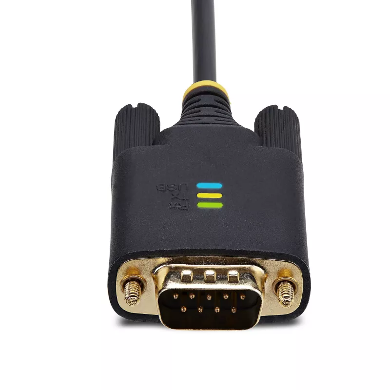 StarTech.com 3ft (1m) USB-naar-serieel adapterkabel, COM-behoud, verwisselbare schroeven/moeren, USB-A naar DB9 RS232, FTDI IC, ESD-bescherming, Windows/macOS/Linux