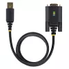 StarTech.com 3ft (1m) USB-naar-serieel adapterkabel, COM-behoud, verwisselbare schroeven/moeren, USB-A naar DB9 RS232, FTDI IC, ESD-bescherming, Windows/macOS/Linux