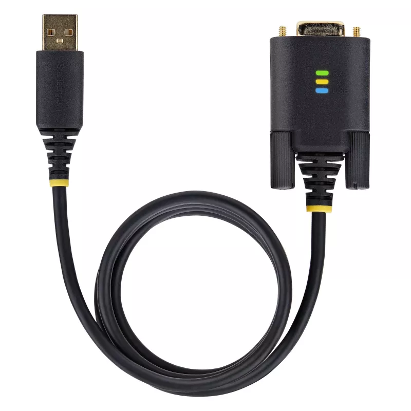 StarTech.com 3ft (1m) USB-naar-serieel adapterkabel, COM-behoud, verwisselbare schroeven/moeren, USB-A naar DB9 RS232, FTDI IC, ESD-bescherming, Windows/macOS/Linux