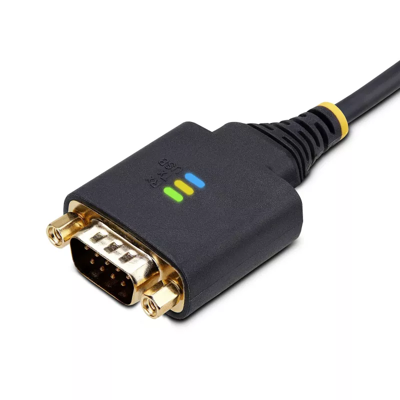 StarTech.com 3ft (1m) USB-naar-serieel adapterkabel, COM-behoud, verwisselbare schroeven/moeren, USB-A naar DB9 RS232, FTDI IC, ESD-bescherming, Windows/macOS/Linux