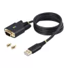 StarTech.com 3ft (1m) USB-naar-serieel adapterkabel, COM-behoud, verwisselbare schroeven/moeren, USB-A naar DB9 RS232, FTDI IC, ESD-bescherming, Windows/macOS/Linux