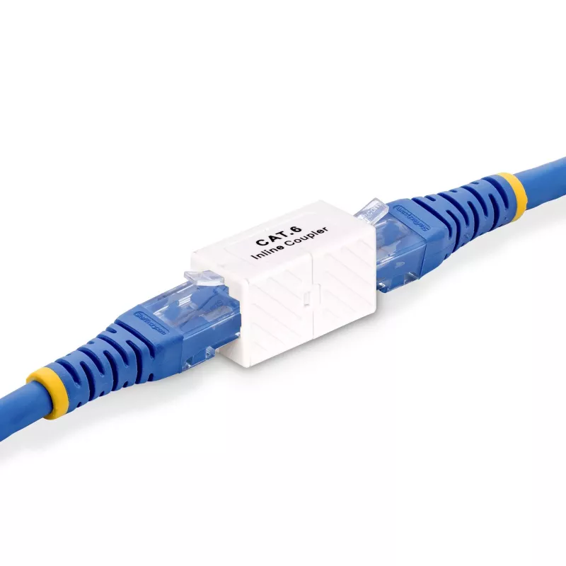 StarTech.com RJ45-koppeling, inline Cat6-koppeling, bus-naar-bus (F/F) T568-connector, ongeïsoleerde Ethernet-kabelverlenging