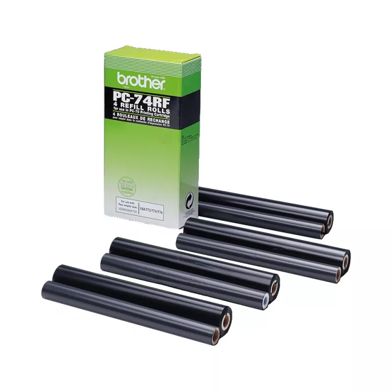 Brother PC-74RF faxaccessoire faxrol 144 pagina's zwart 4 stuks