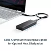 StarTech.com M2E1BMU31C USB-C 10 Gbps naar M.2 NVMe SSD-behuizing, PCIe, USB 3.1 Gen 2, 1 GB/s, Thunderbolt 3-compatibel, aluminium, zwart
