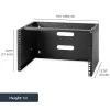 StarTech.com WALLMOUNT6 6U wandbeugel voor patchpaneel, 19 inch, 35,5 cm diep, staal, zwart